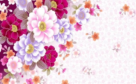 FLOWERS - flowers, petals, colors, abstract