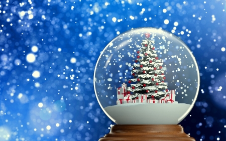 GLOBE - design, colors, tree, snow