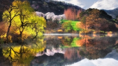 â™¥ - sky, lake, nature, reflection