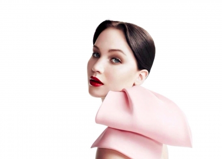 Jennifer Lawrence - lips, woman, red, girl, pink, actress, Jennifer Lawrence