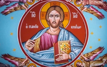 Jesus Christ - christ, jesus, pantocrator, angels