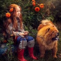 Girl with friend