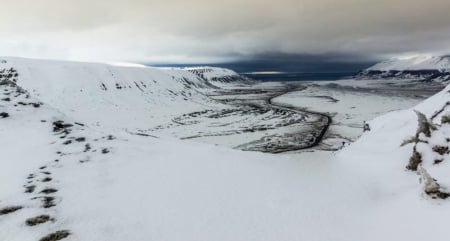 99% white - sky, land, winter, clouds