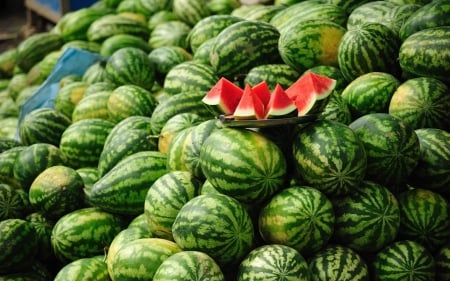 watermelons - fun, watermelons, food, yummy, entertainment, cool