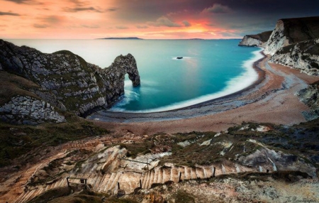 Amazing Beach - beach, sky, land, ocean