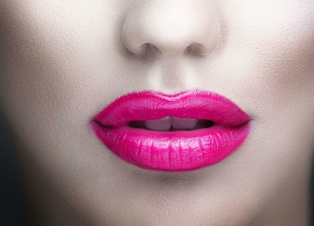 Pink - mouth, lips, woman, pink, lipstick