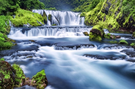 â™¥ - nature, flowing, waterfall, river