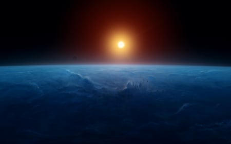 Sunrise Horizon Earth - Horizon, space, 2016, Sunrise, Earth