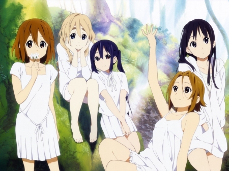 K-ON! - mio, beautiful anime art, pretty, tsumugi, cute, kawaii, beautiful, anime, females, k-on, yui, anime girls