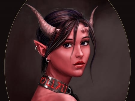 Demoness - succubus, fantasy, girl, demon, horns