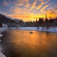 Sunset on the Calm River