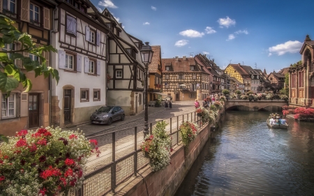 Colmar France - river, france, houses, architecture, colmar