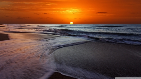 Memorable Sunset Beach - nature, beaches, sunset, sea