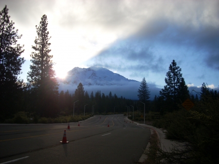 Heavenly Mt. Shasta - morning, california, heavenly, forests, peaceful, mountains