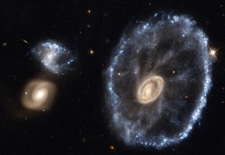 The Cartwheel Galaxy from Hubble - space, cool, fun, stars, galaxies