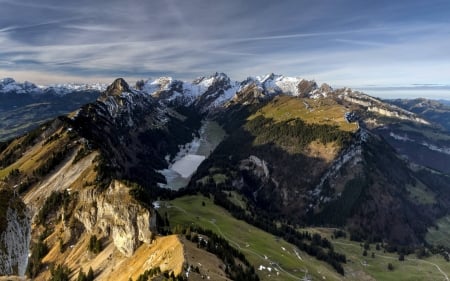 at the mountains - mountains, cool, field, fun, nature