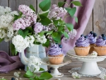 cupcakes and flowers