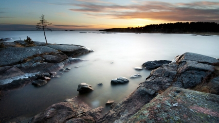 sunset - fun, sunset, nature, beach, ocean, cool