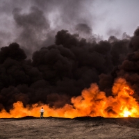 Oil fire in Iraq set by ISIS