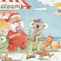 Aussie Xmas having ice cream
