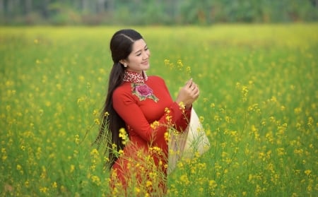 Asian - field, women, asian, model