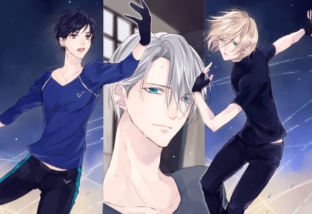 Yuri on Ice - anime, Yurio, Victor, Yuri on ice, Yuri