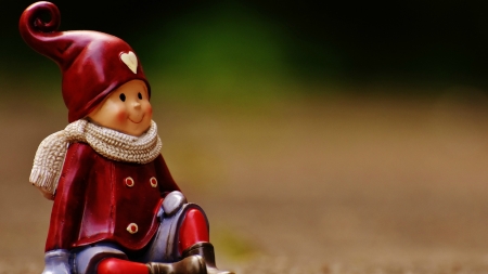 Merry Christmas! - christmas, craciun, red, figurine, cute, child