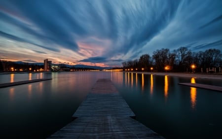 lake - lake, water, sky, pier