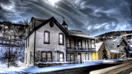 â€¢áƒ¦âœ¿áƒ¦â€¢ - winter, nature, house, snow