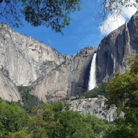 waterfall in mountains