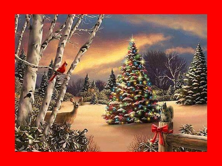 Merry Christmas to all - tree, winter, snow, christmas