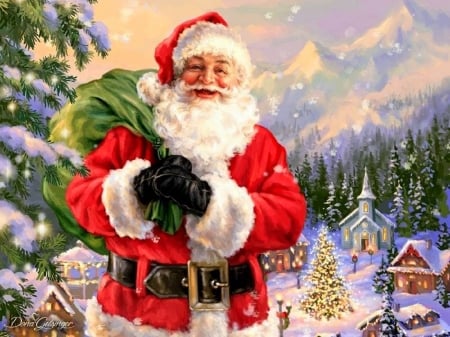 Merry Christmas & New Year - xmas and new year, attractions in dreams, villages, santa claus, winter, christmas, christmas tree, love four seasons, holidays, snow, gifts