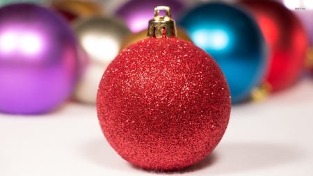 Colourful Christmas Baubles - wallpaper, christmas, baubles, colourful