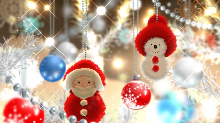 Cute Santa Clause Hanging From A Christmas Tree - Cute, Clause, Hanging, From, Tree, A, Santa, Christmas