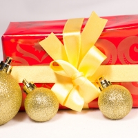 Golden Baubles And Present