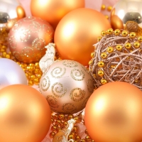 Golden Christmas Baubles