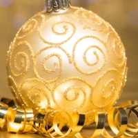 Golden Sparkly Bauble