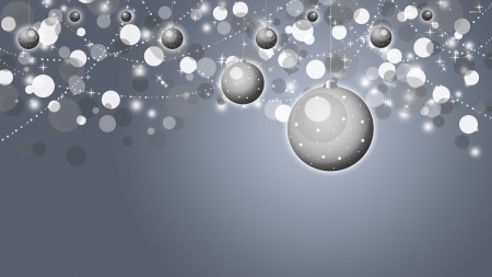 Grey Christmas Baubles - wallpaper, grey, christmas, baubles