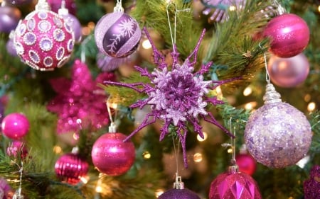 Merry Christmas! - pink, craciun, deco, christmas, green