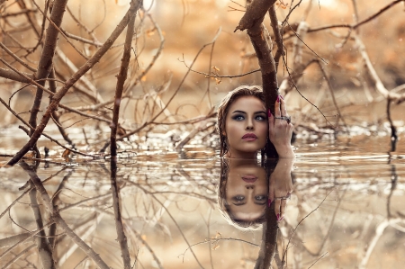 Beauty - beauty, woman, alessandro di cicco, girl, water, model