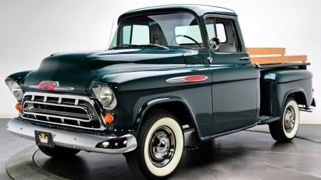 1957 Chevrolet Pickup 3100 F - pickup, cars, beautiful, photography, 1957, automobile, Chevrolet, photo, wide screen, truck, auto