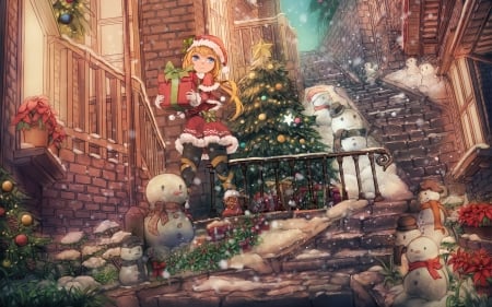 Original - christmas, Original, girl, anime