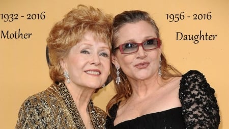 Debbie and Carrie - actresses, star wars, singing in the rain, daughter, mother