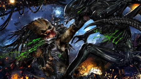 Alien Vs Predator - movie, Comic, Alien, predator