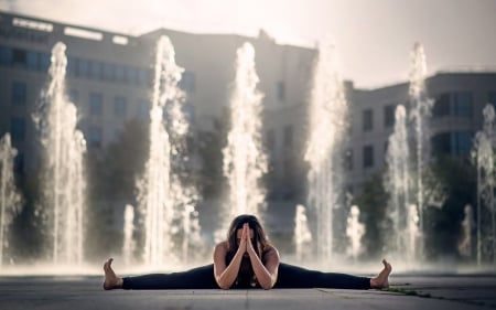 Yoga - girl, women, stratch, Yoga