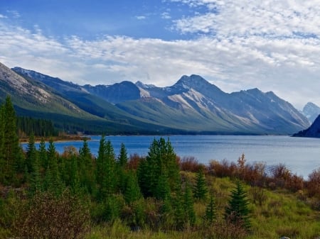 Lake - lake, tree, nature, mount