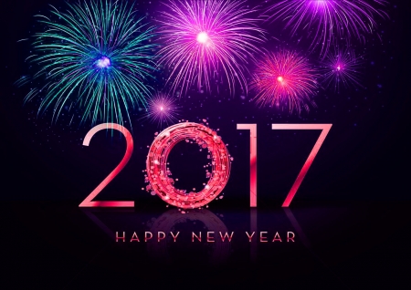 New Year - 2017, holiday, fireworks, New Year