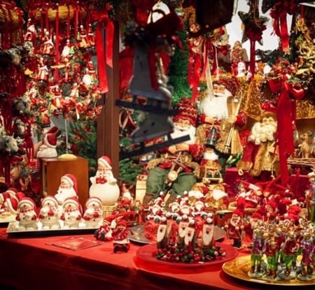 Christmas - red, decorations, holiday, colors, christmas