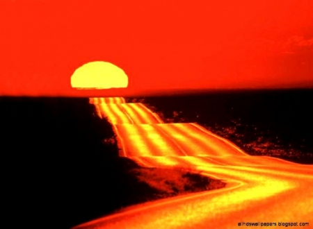 Curvy Road at Sunset