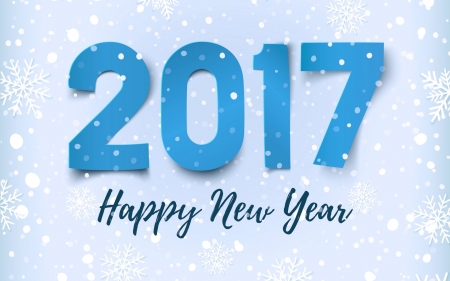 Happy new year 2017 - new year, happy new year, 2017, snow